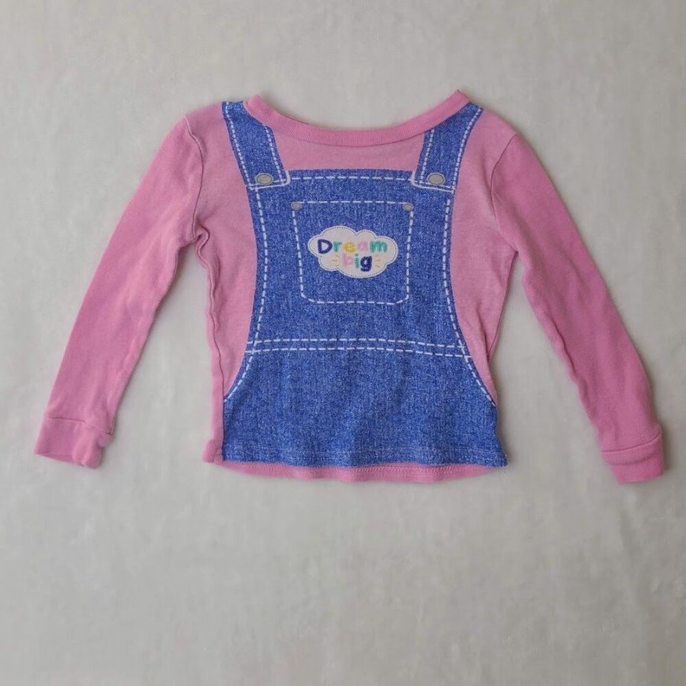 Ms. Rachel 2T Pink Long Sleeve Shirt Printed Overalls Dream Big Cloud Graphic - Picture 9 of 10